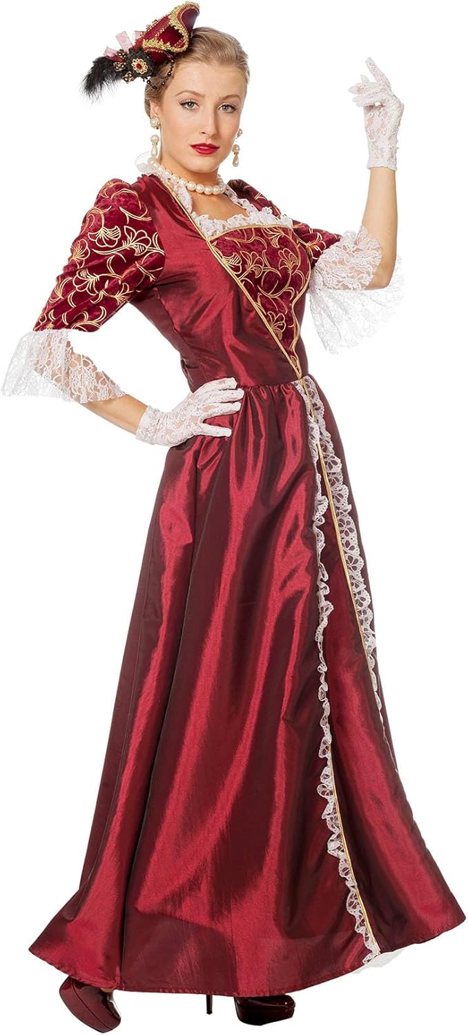 Damen-Kostüm Rokoko-Dame, weinrot, Gr. 46, 46