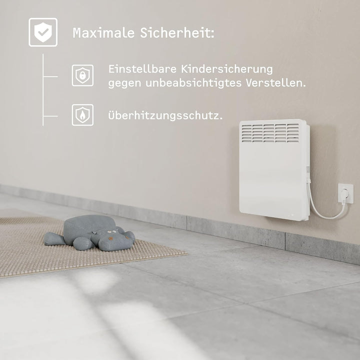 STIEBEL ELTRON Wandkonvektor CNS 200 TREND, 2 kW für ca. 25 m², LC-Display, Wochentimer, Elektroheiz