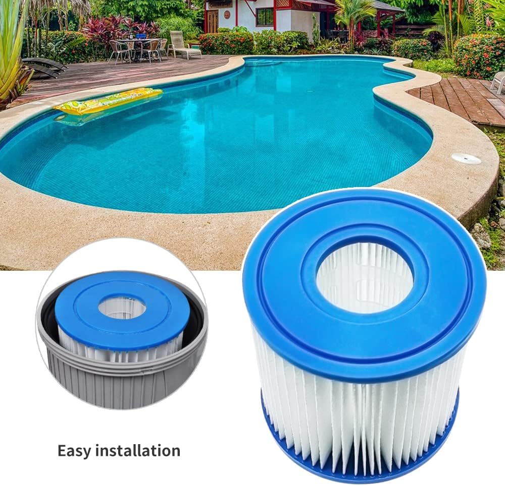 YanBan 4 Stück Whirlpool-Filter für Summer Escapes Filter, für Typ D, Ersatzfilterkartusche für Summ