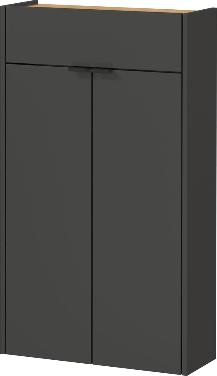 Germania Hängender Schuhschrank 1397-549 GW-Ameca, in Graphit/Eiche, geringe Tiefe, optimal für schm