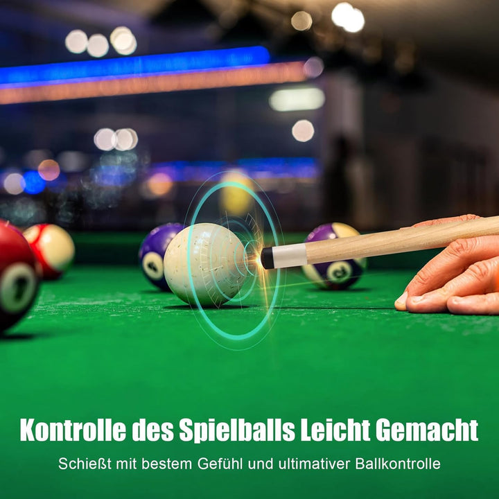 Pool Queue, 58 Zoll Billard Queue Hardwood Pool Cue 13mm Spitzen für Professionelle Billardspieler,