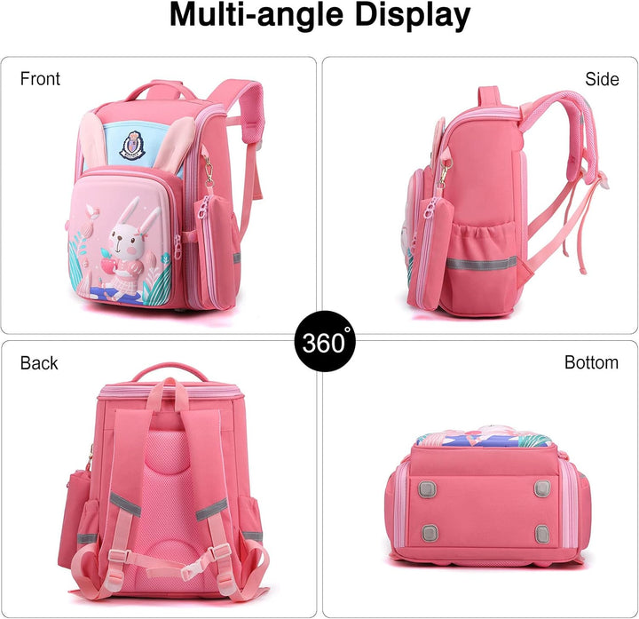 FANDARE Niedlich Kinderrucksack Schulranzen Reflektierend Schultaschen Jungen Mädchen Schulrucksack