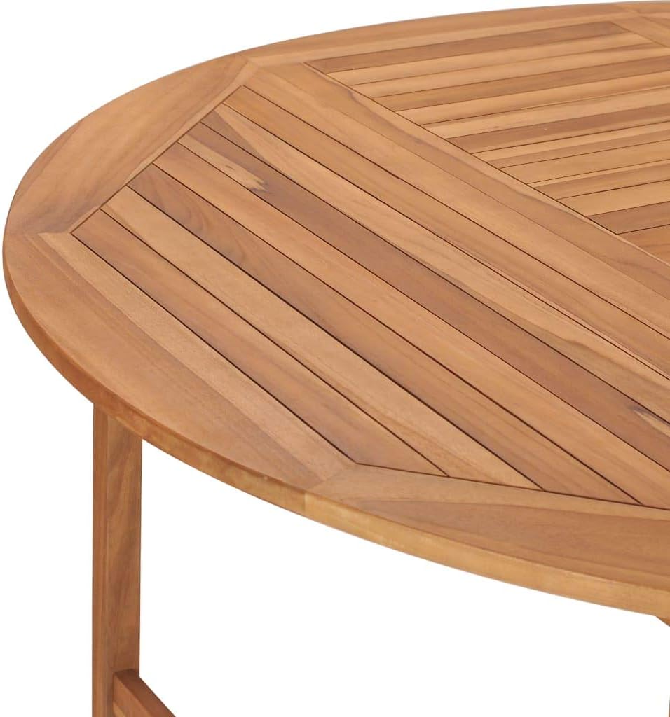 Tidyard 150cm hölzerner Patio-Bistrotisch im Freien, runder hölzerner Tisch, Kaffee-seitlicher Bistr