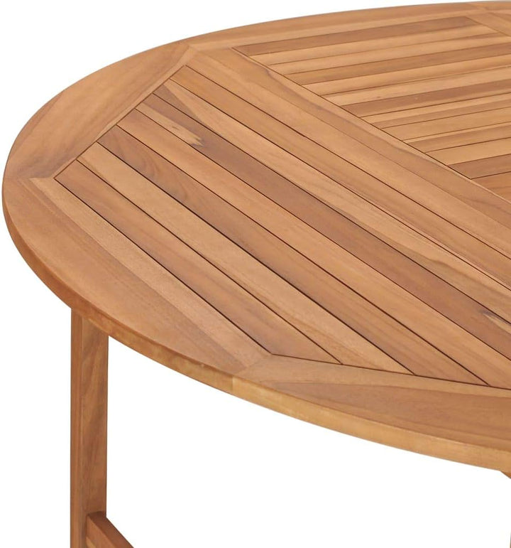 Tidyard 150cm hölzerner Patio-Bistrotisch im Freien, runder hölzerner Tisch, Kaffee-seitlicher Bistr