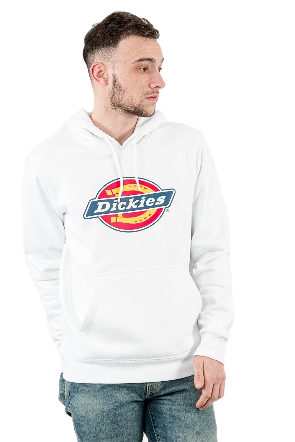 Dickies Herren Icon Logo Hoodie Hooded Sweatshirt XS Weiss, XS Weiss