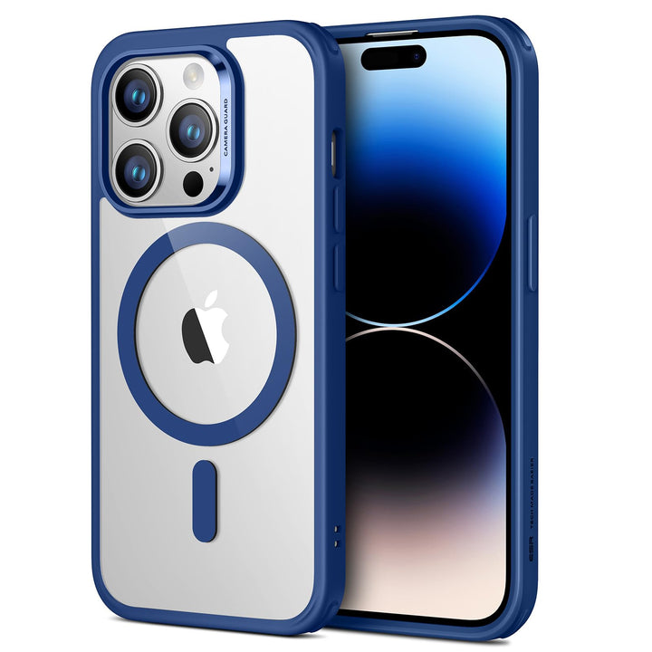 ESR für iPhone 14 Pro Hülle, kompatibel mit MagSafe, Classic Hybrid Magnet Hülle mit HaloLock,Militä