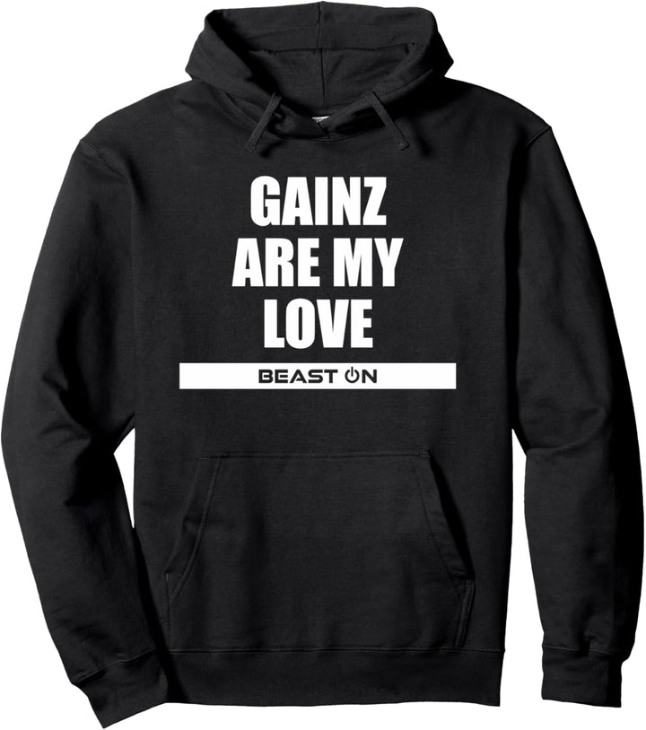 Gains Are My Love Training Fitness Gym Motivation Sprüche Pullover Hoodie