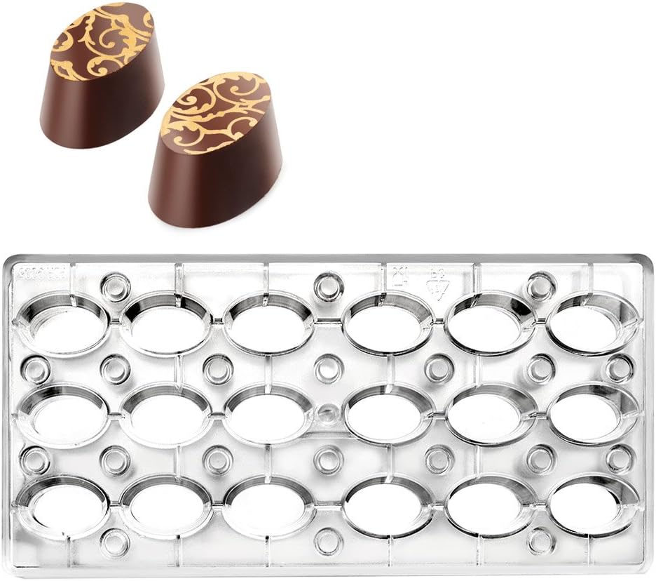 Ibili 799301 Backform Praline magnetisch oval Polycarbonat klar 30 x 14 x 2 cm, Magnetisch oval