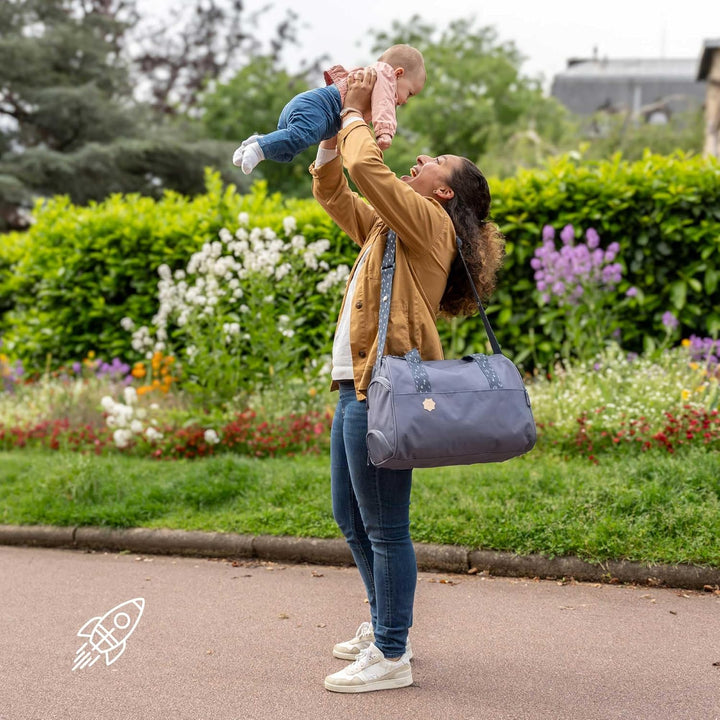 Badabulle Wickeltasche Pocketstyle - Kinderwagentasche inklusive Wickelzubehör Blau, Blau