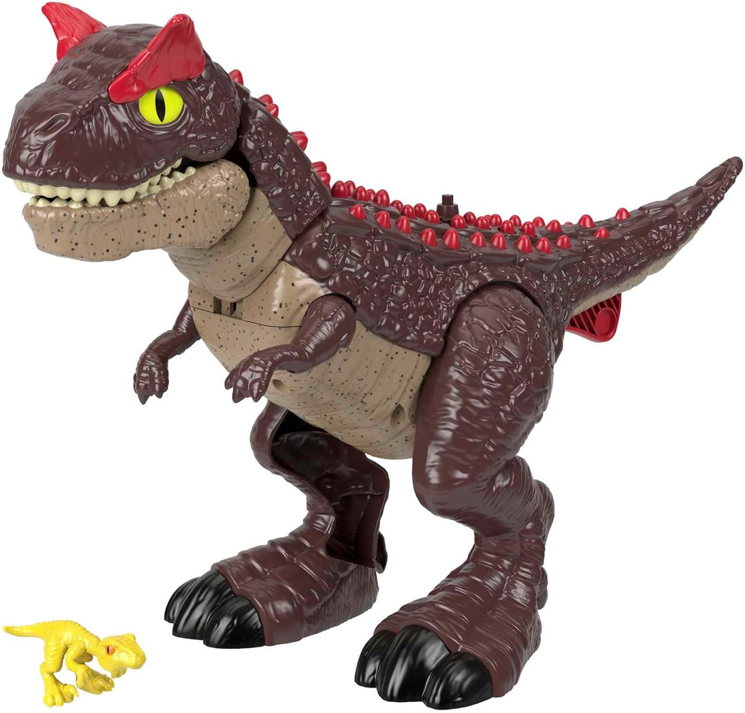 Imaginext Jurassic World Carnotaurus Dinosaurier-Spielzeug mit Hörner-Angriff, 28 cm grosse Figur mi