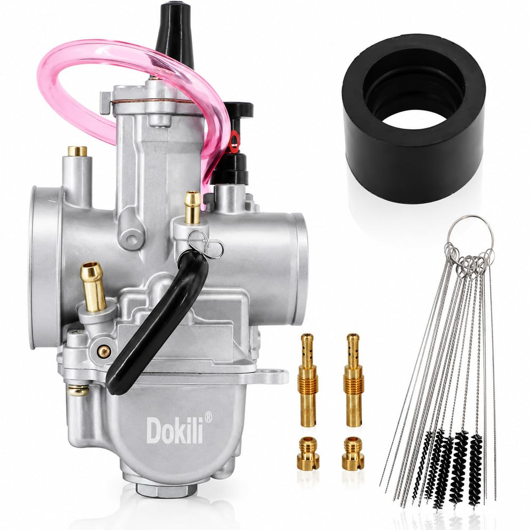 Dokili Vergaser Ersatz für racing PWK 28mm ATV Quad Geländemotorrad Scooter mit Powerjet Unterdrucka