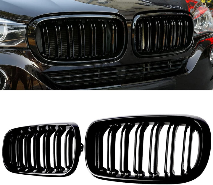 Gangying F15 Schwarze Nieren Kühlergrill für BMW X5 X6 F15 F16 Nieren Doppelsteg Sport Kühlergrill G