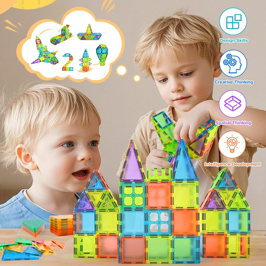 Magnetische Bausteine 78 Teile Magnetbausteine Magnet Spielzeug Kinder Magnetspielzeug Magnet Bauste
