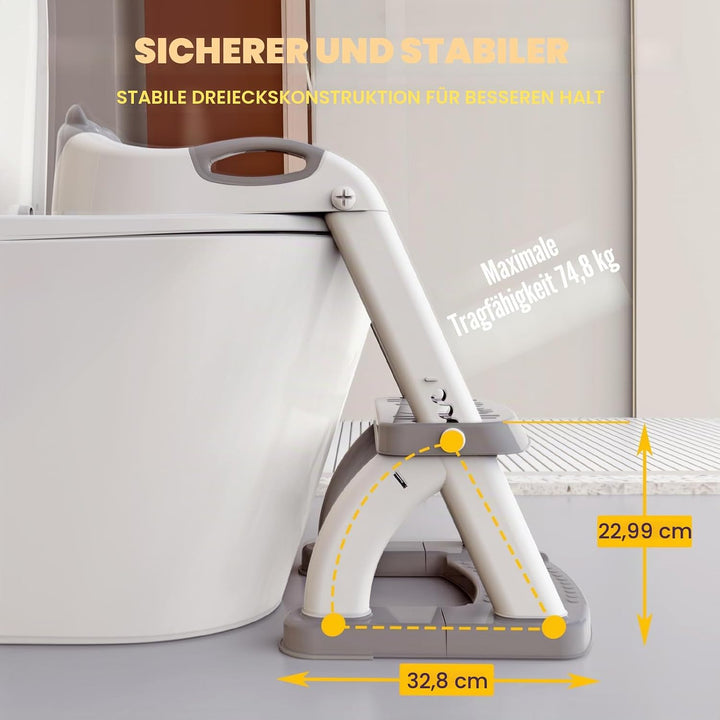 Toilettensitz Kinder mit Treppe, Upgraded WC Aufsatz für Kinder für Jungen und Mädchen, 2-in-1 Toile