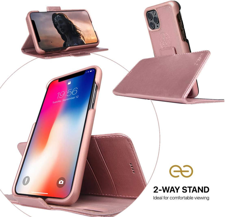 Dreem Fibonacci 2in1 Handyhülle Flipcase für iPhone XS Max | Magnetisches iPhone Case | TPU Etui Led