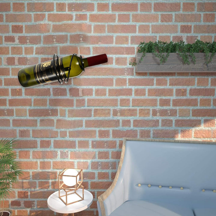 Cabilock 6Er Set Wandmontiertes Weinregal Aus Metall Kreative Flaschenhalter Für Weinflaschen Platzs