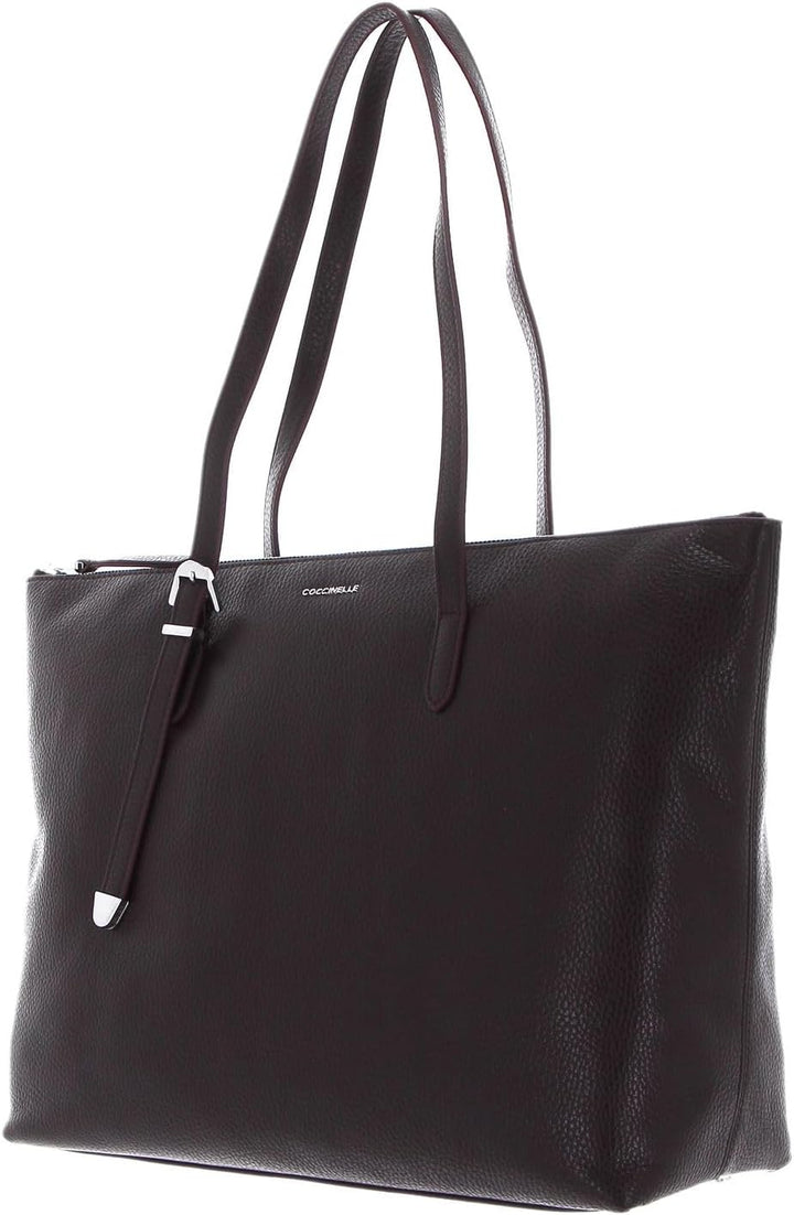 Coccinelle Leder Schultertasche Gleen Handbag Darkbrown, Darkbrown