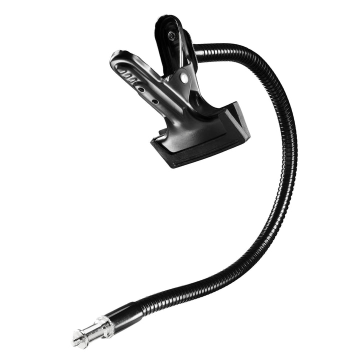 Walimex Schwanenhals mit Gewinde und Clip, Schwarz, mit Gewinde und Clip