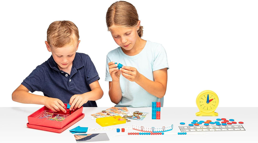 WISSNER® Mathe-Lernbox für die Grundschule mit Übungsaufgaben - Mathe-Set Made in Germany, Ideal für