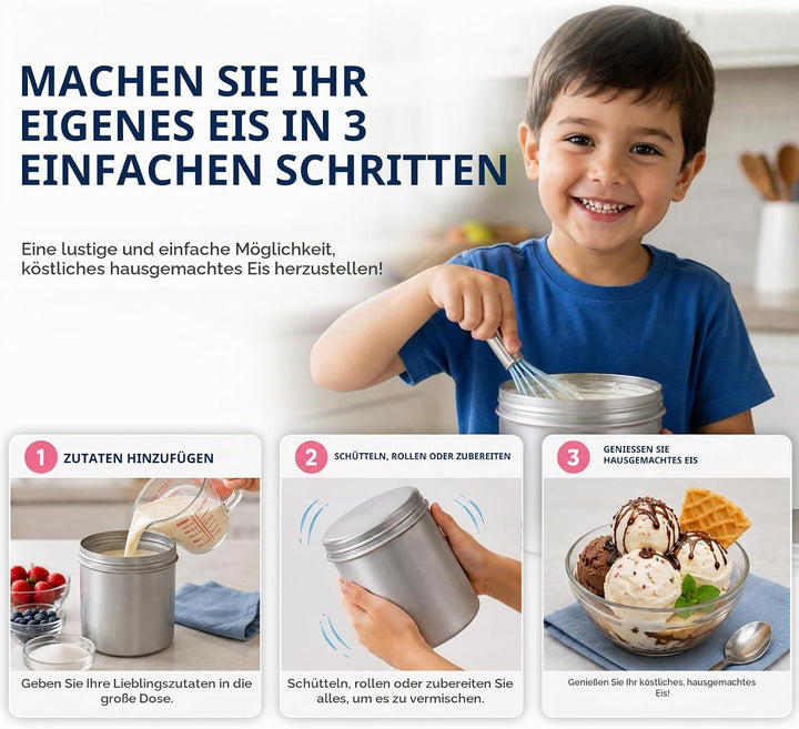 Eiscreme-Set für Kinder ab 5 Jahren, DIY EIS selber Machen, Mint