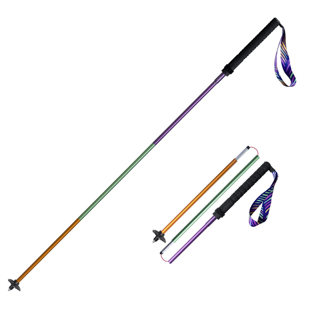 AONIJIE 2-Pack Faltbar Z-Wanderstöcken ultrakompakt Trekkingstöcke für Trekking, Wanderungen, Reisen
