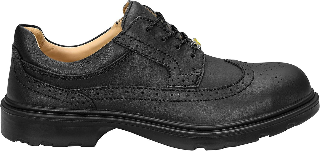 ELTEN Sicherheitsschuhe OFFICER ESD S2, Damen und Herren, Leder, Stahlkappe, leicht, elegant, Schwar