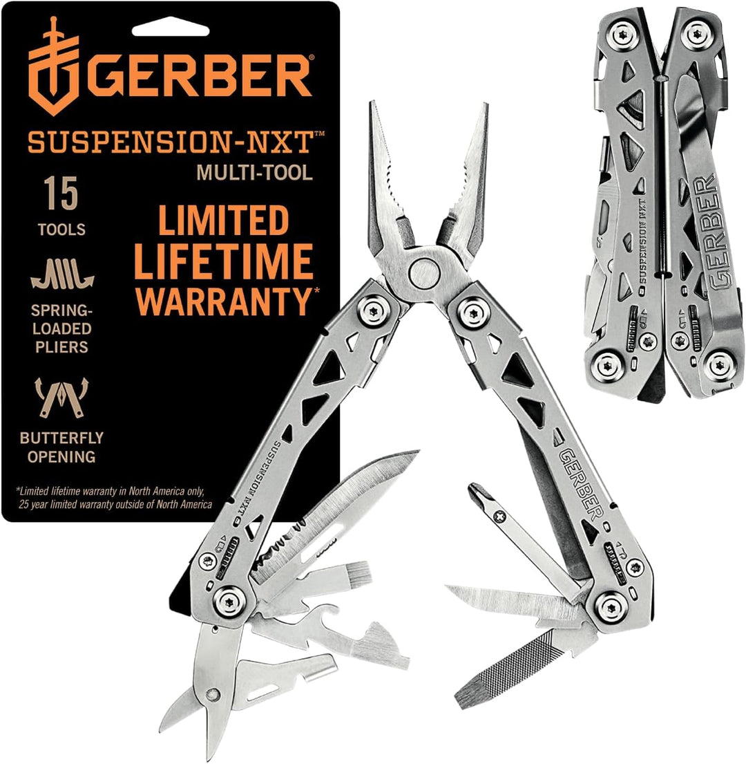 Gerber Multi-werkzeug 31-003345, grau, M, 1027512 15 Tools, Taschenclip (US blister)-