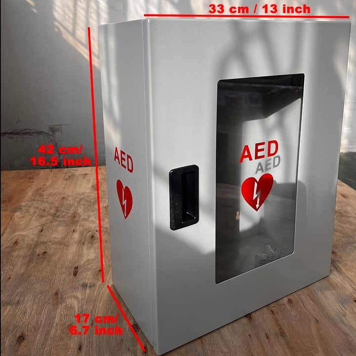 ISOP AED-Defibrillator-Aufbewahrungsschrank | Wandmontierte Erste-Hilfe-Box | AED-Alarmkasten aus St