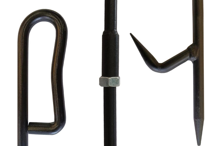 Feuerschürhaken für Feuerstelle. 34 Inc 0.9 kg robuster Kaminschürhaken aus massivem Stahl Durchmess