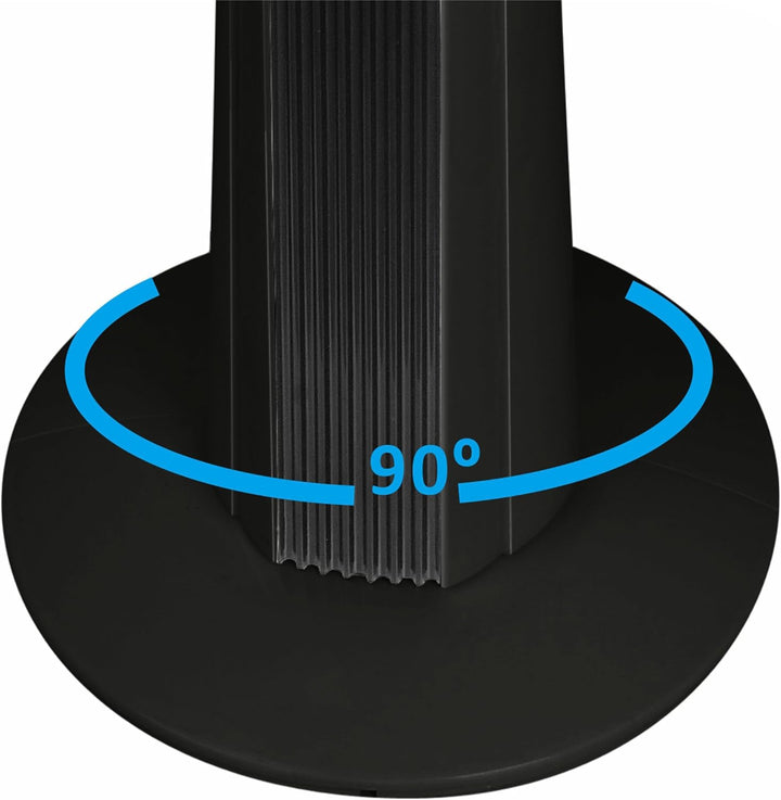 Syntrox Germany XXL Turmventilator TFT-50W-DTP Black Tower Ventilator mit Fernbedienung, Timer und O