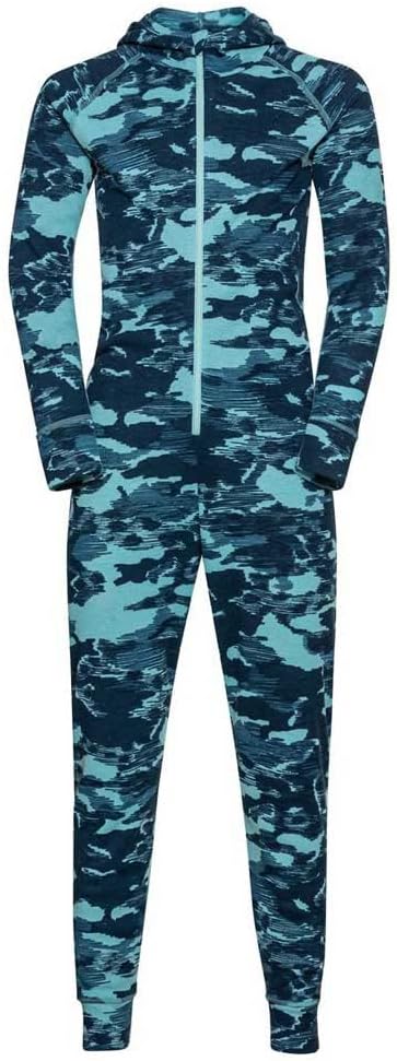 Odlo Unisex Kinder Active Warm Eco_159299 Funktionsunterwäsche Bodysuit 128 Reef Waters, 128 Reef Wa