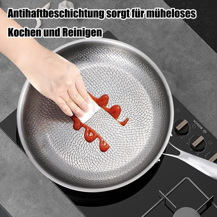 Titan Pfanne, Nicht Klebrige Reine Titantöpfe, Titan-Nährstoff-Hammertöpfe zum Kochen, Geeignet für