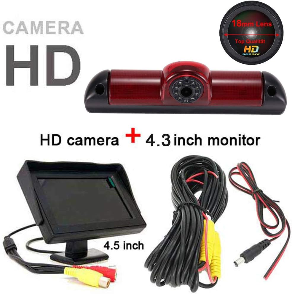 Dynavsal 【Super HD Rückfahrkamera Set】 4.3 Zoll TFT LCD Farbdisplay Auto Monitor + 1280 * 720 Pixel