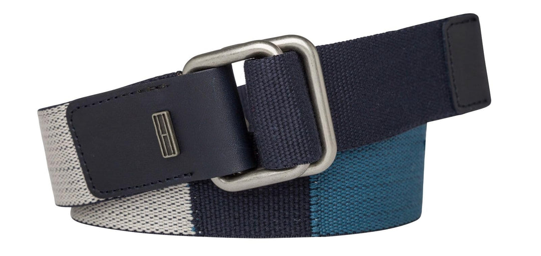 Tommy Hilfiger THD Block Webbing Belt 4.0 W85 Blue Mix