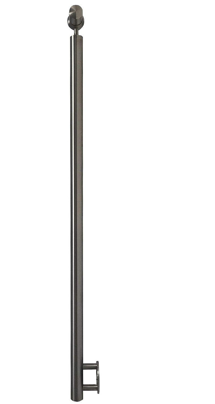 einzelner Edelstahl Geländer Handlaufpfosten für seitliche Montage 0 Streben Seitenabstand 30mm 1 Pf