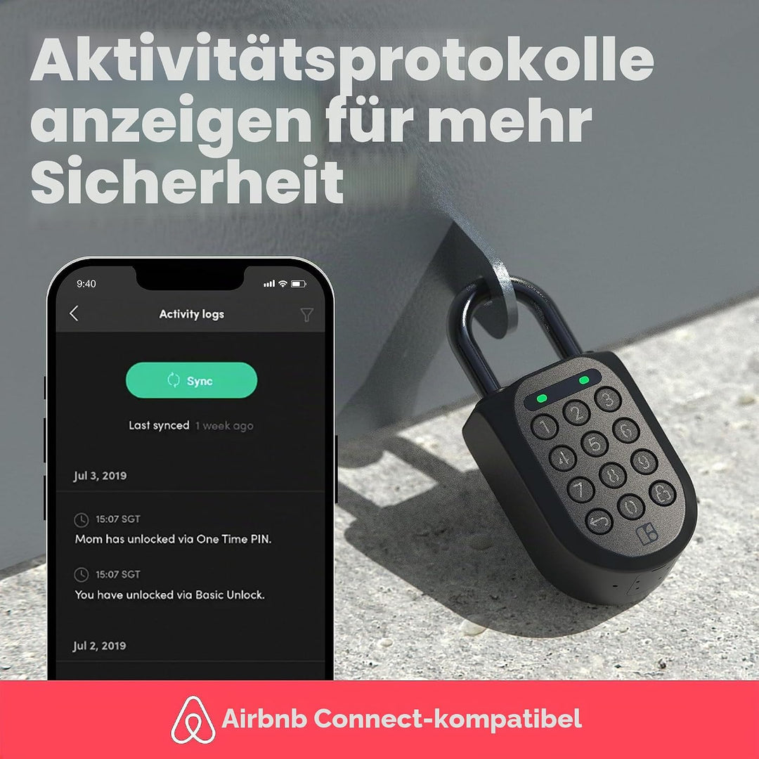 Igloohome Smart Padlock 2 (SP2), Erzeugt Zugriff von überall, kein WLAN nötig, kompatibel mit iPhone