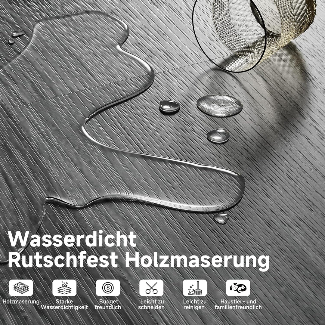 TOPOSE Vinyl Bodenbelag Selbstklebend Zweifarbiges Schiefer Grau – 36 Stück 5,02 m², Einfache DIY-Ve