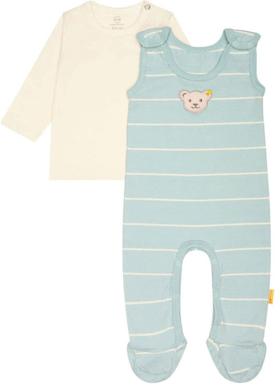Steiff Baby - Jungen Set Strampler mit Fuss + T-shirt Langarm Set Strampler + T-Shirt langarm 56 ETH
