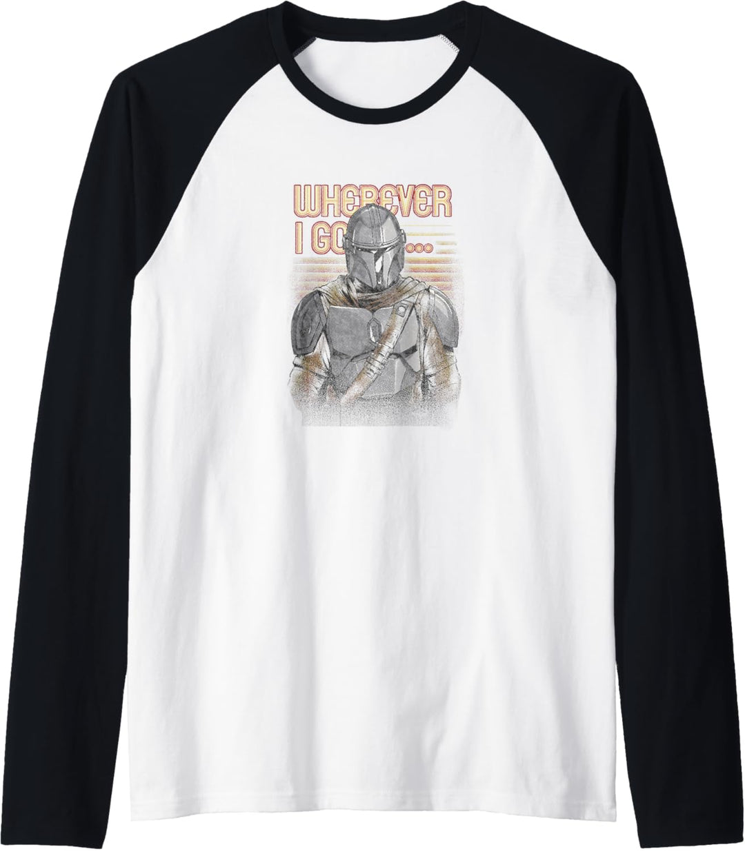 Star Wars: The Mandalorian Wherever I Go Gradient Lines Raglan