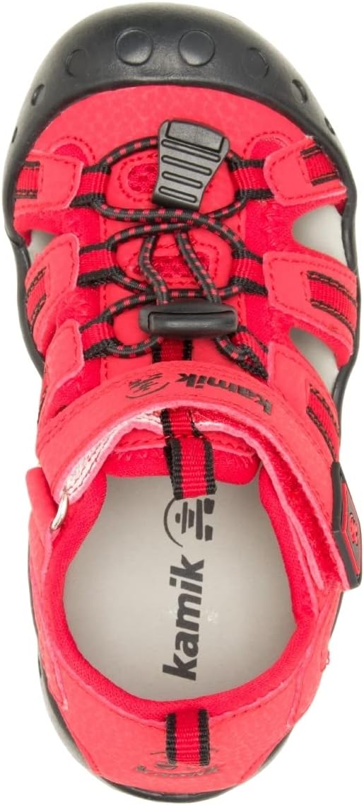 Kamik Crab Unisex Kinder Flache Sandale 23 EU Rot, 23 EU Rot