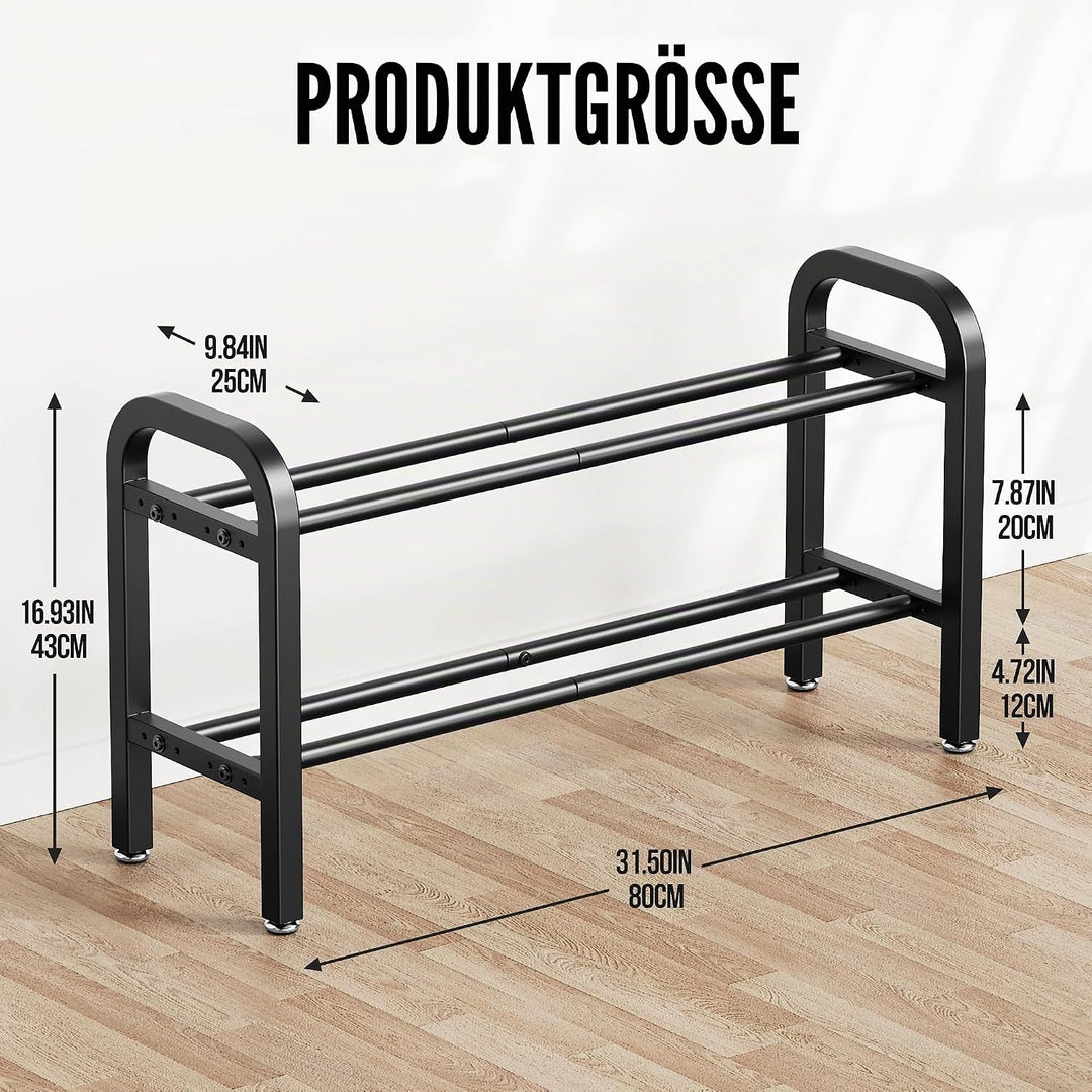 2-stöckiger Hantelständer, Hantelablage für das Heim-Fitnessstudio, 136 kg Kapazität