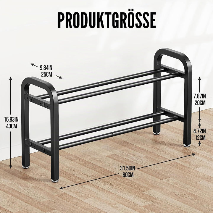 2-stöckiger Hantelständer, Hantelablage für das Heim-Fitnessstudio, 136 kg Kapazität