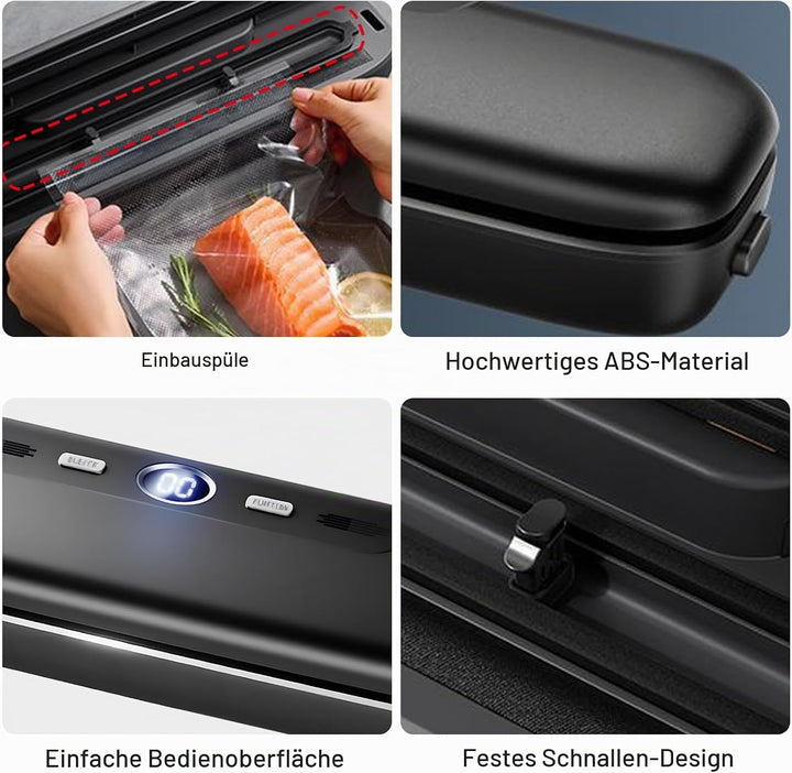 Vakuumiergerät 60 KPA, Vakuumierer, Vacuum Machine Folienschweissgerät, Mini Vakuumierer, One-Touch-