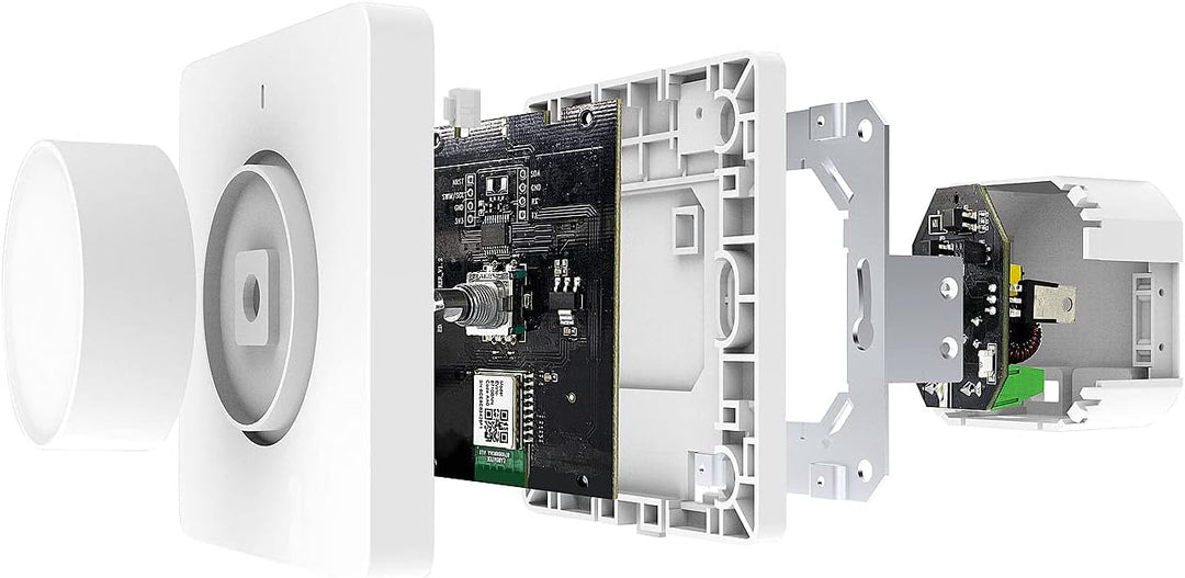 Luminea Home Control Funk Dimmer: WLAN-Unterputz-Lichtschalter & Dimmer mit Dreh- & Drück-Funktion,