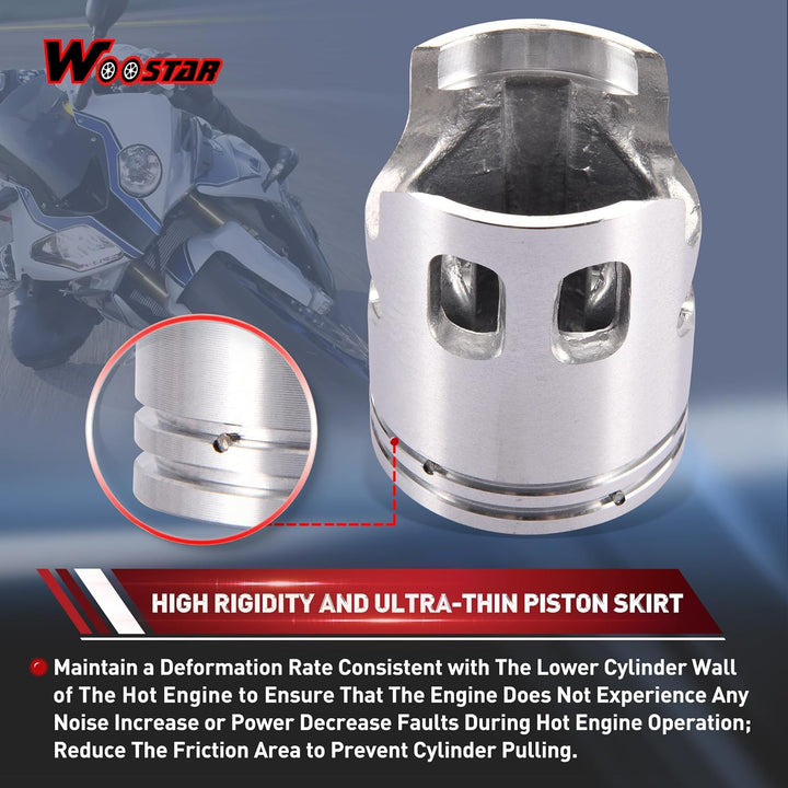 WOOSTAR 40mm Kolbenring Ersatz für 2 Takt 49ccm 50ccm 1994-2015 PW50 Y-Zinger Jog Moped Roller Dirt
