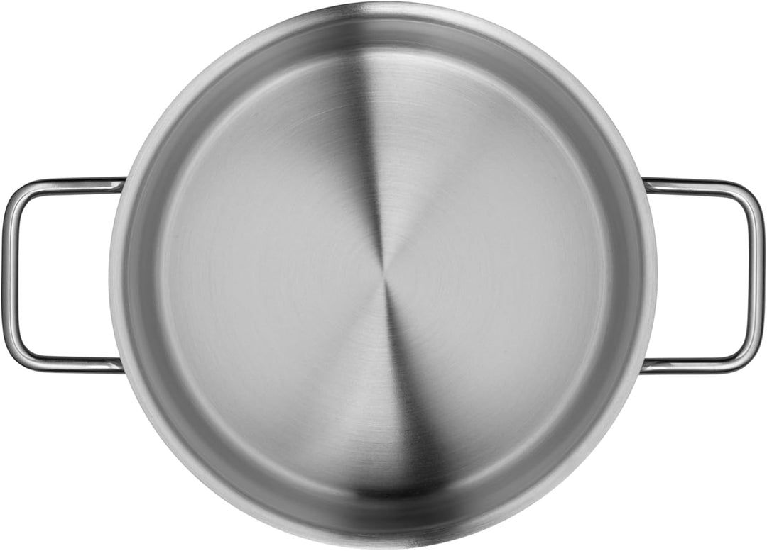 Silit Alicante Topfset Induktion 3-teilig, Kochtopf Set mit Glasdeckel, Schüttrand, Edelstahl hochgl