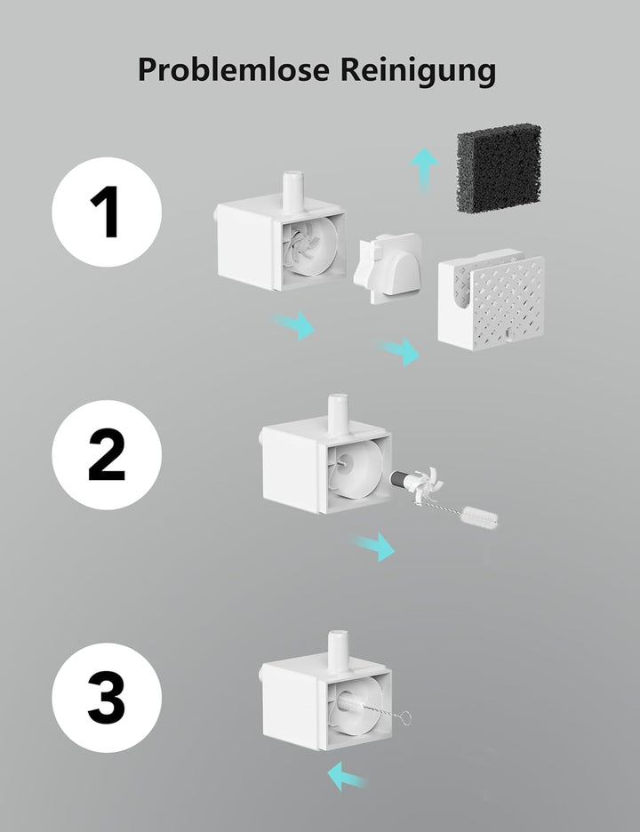 PETLIBRO Katzenbrunnen mit kabelloser Pumpe 2,5 l/84 oz Trinkbrunnen für Katze BPA-frei (Weiss - Nur