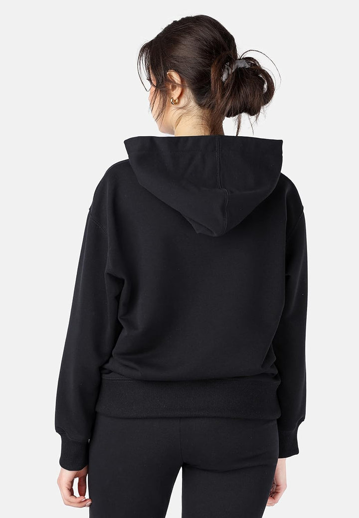 Bellivalini Kapuzenpullover lang Damen Hoodie Sportanzug Oberteil Jogging Pullover BLV210 XS Schwarz