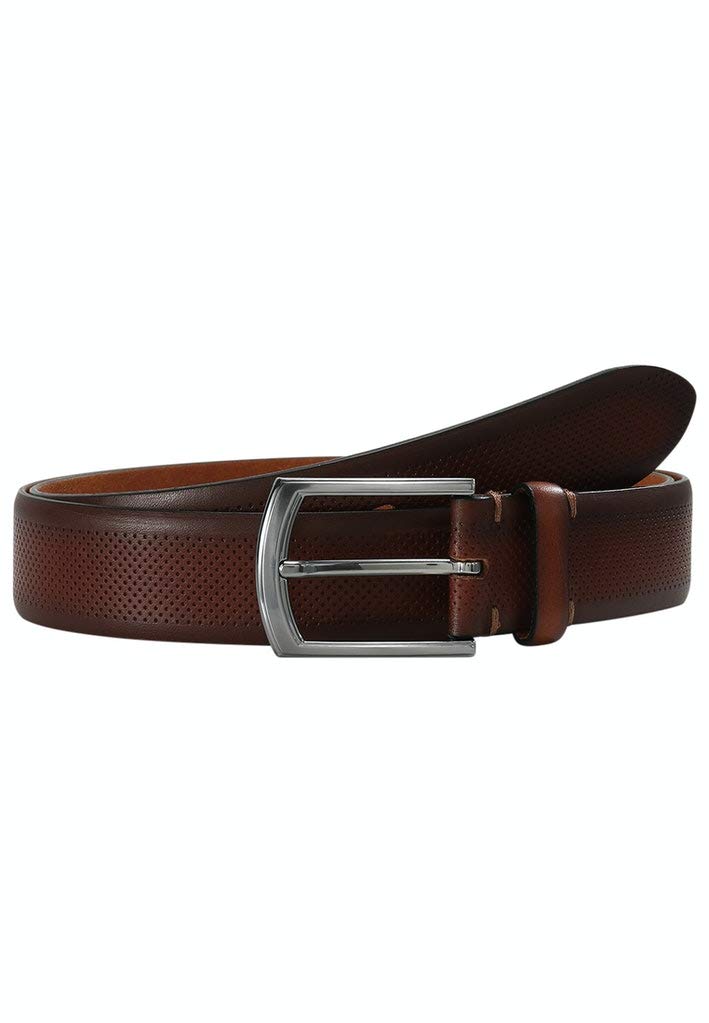 LLOYD-Herren-Voll-Ledergürtel 35 mm perforiert Kanten-Finish 110 44 Brandy, 110 44 Brandy