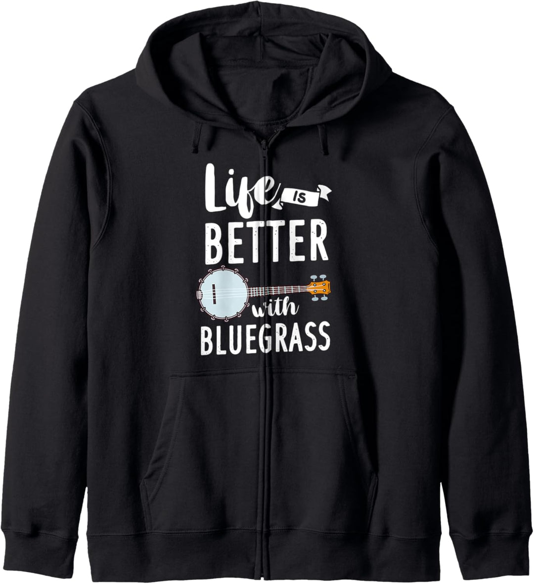 Banjo Bluegrass Musikgitarre Kapuzenjacke
